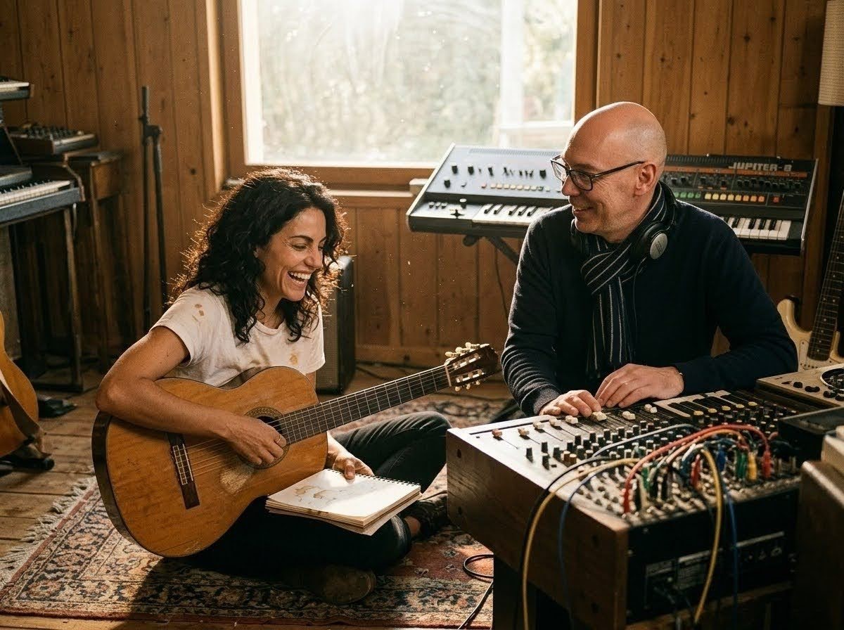 In the studio — recording sessions